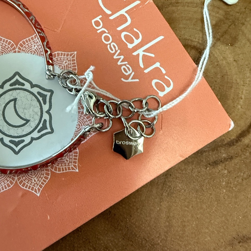 Women's Silver and Orange Bracelet - Picture 6 of 6